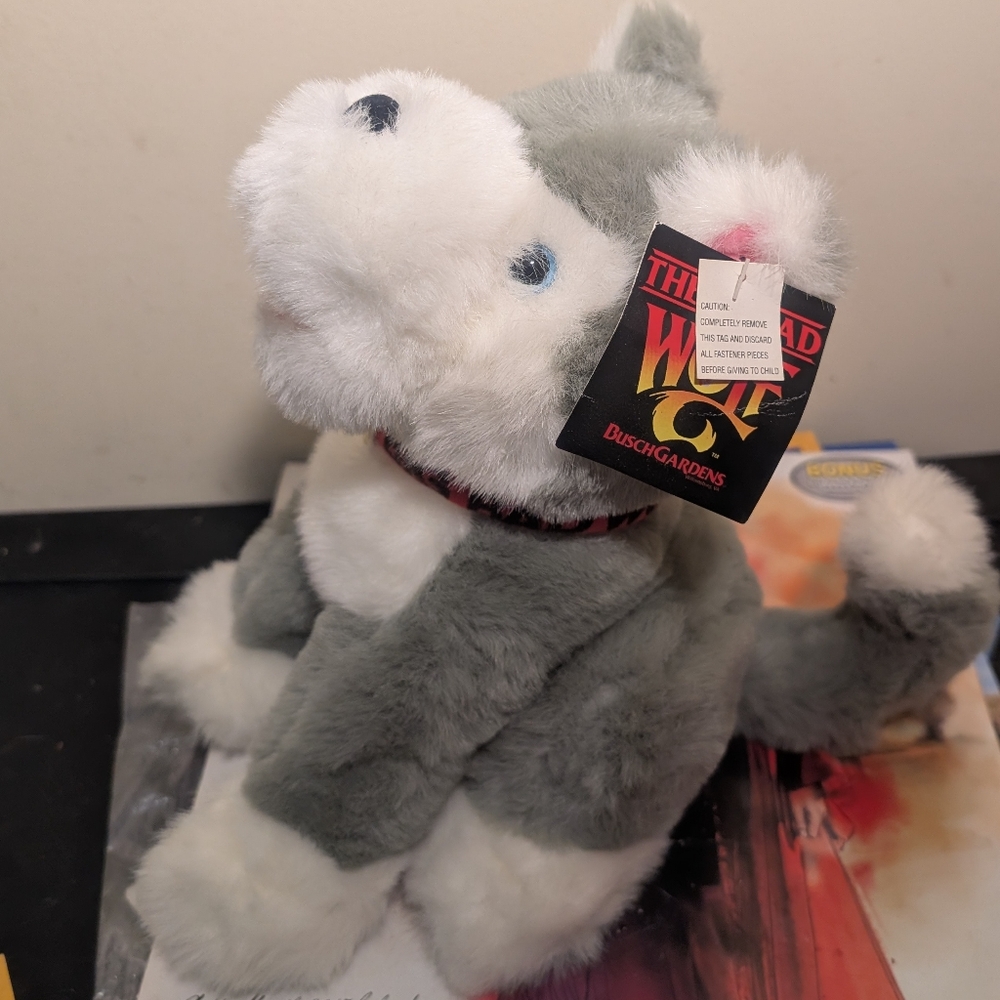 Vintage BIG BAD WOLF Busch Gardens Theme Park PLUSH TOY DOLL Rollercoaster RARE